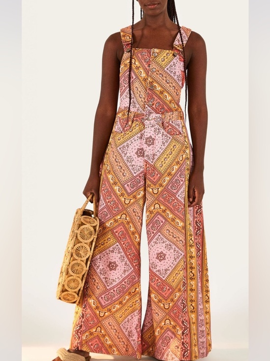 FARM Rio Pants - FARM Rio Malu Bandana Wide-Leg Jumpsuit
